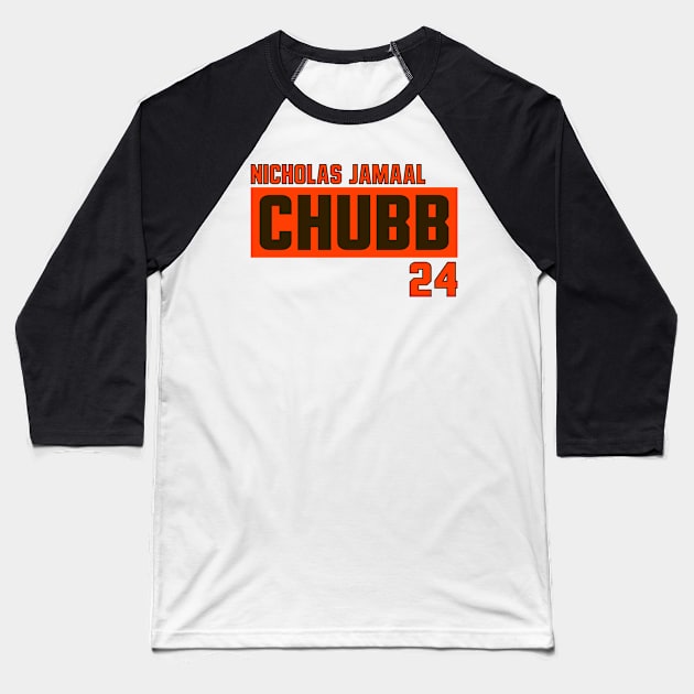 Cleveland Browns Nicholas Jamaal Chubb Baseball T-Shirt by Docker Tees
